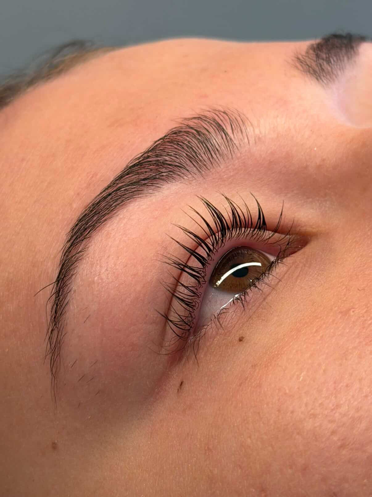 Brow and lash close up result